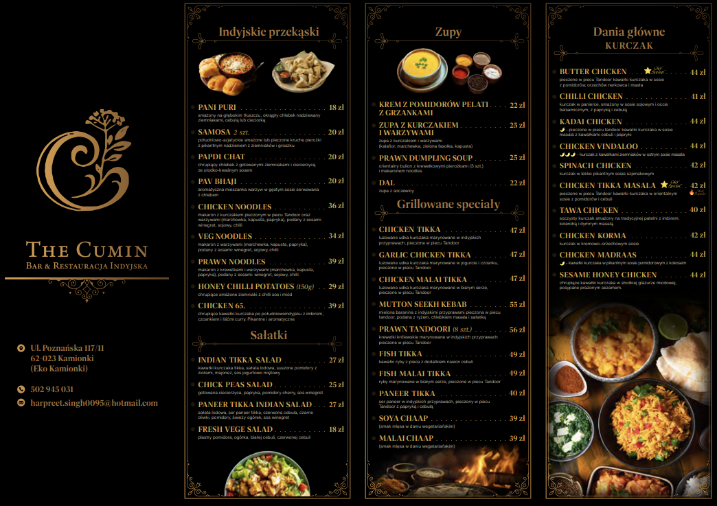 Menu The Cumin — strona 1